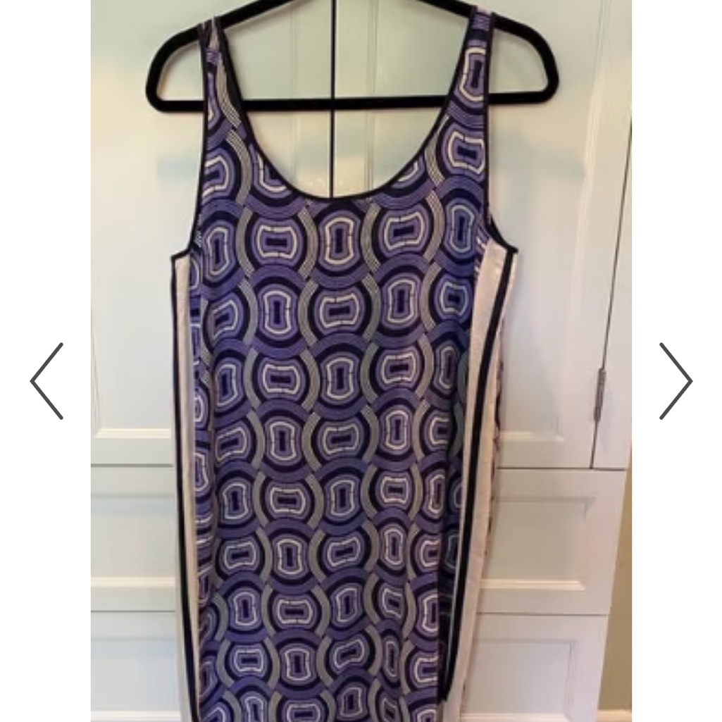 Purple Sheath Midi Dress With Scoop Neck